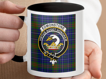 Virtus Auget Honorem Edmonstone Clan Crest Mug - Living Stone Gifts