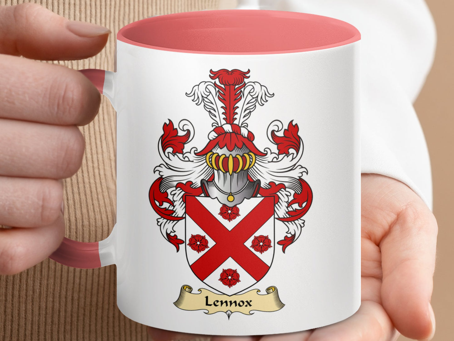 Clan Lennox Scottish Coat of Arms Accent Mug - Living Stone Gifts