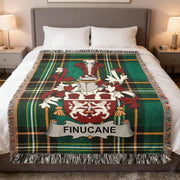 Finucane Irish Woven Blanket | Mac Finucane Family Crest Throw