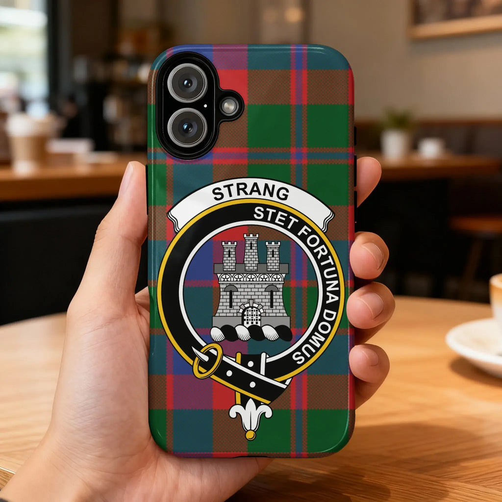 Strang stet fortuna domus plaid phone case accessory — slim dual-layer, Google Pixel shown