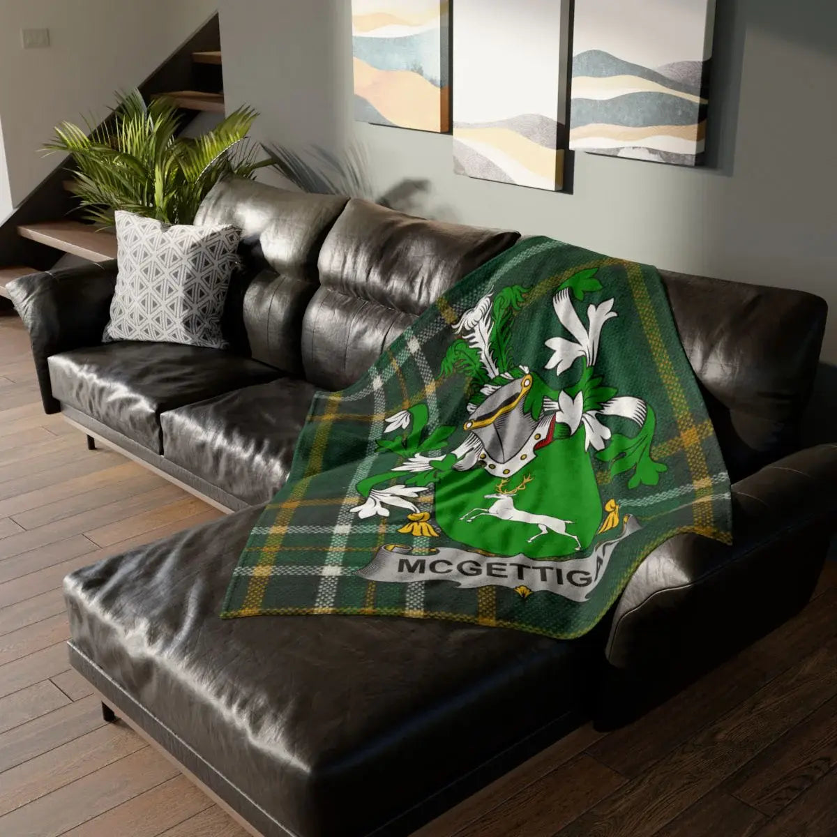 Customizable Scottish Tartan Personalized Blanket product