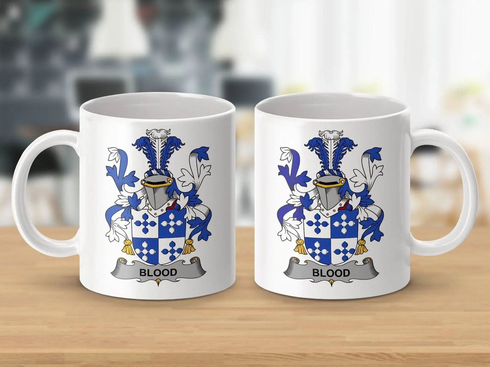 Blood Surname Irish Family Crest Mug - Celtic Ancestry Gifts