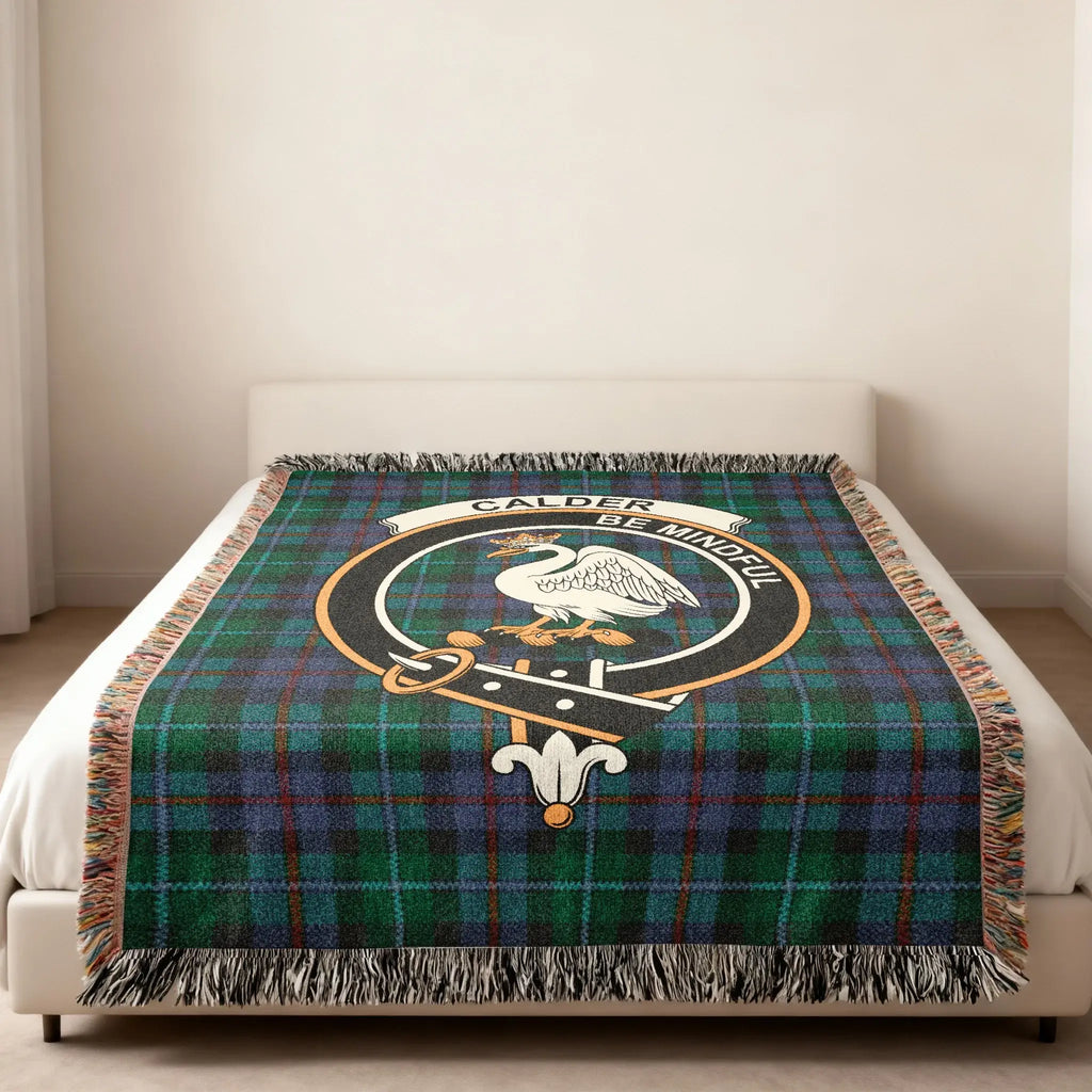 Calder be mindful clan tartan woven blanket — heirloom quality cotton