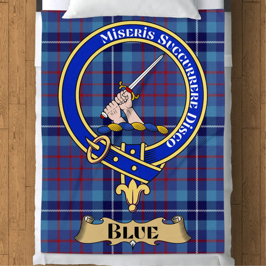 Miseris Succurrere Disco Scottish Tartan Crest Throw Blanket - Living Stone Gifts