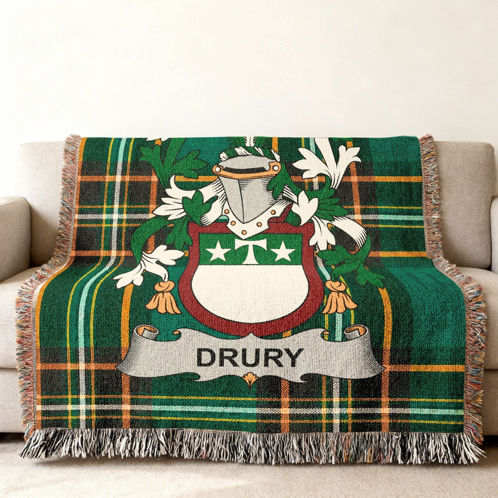 Drury Coat Arms Plaid Design Throw Blanket product type