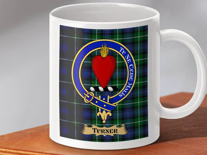 Clan Turner Tartan Crest White Ceramic Mug product