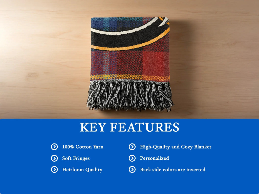 High-Quality Soft Fringed Personalized Blanket