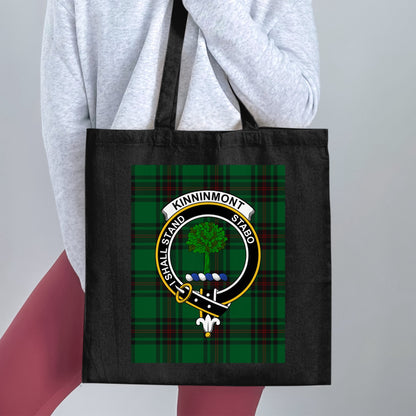 Clan Kinninmont Scottish Crest Tartan Tote Bag - Living Stone Gifts