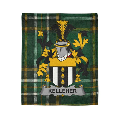 Kelleher Family Crest Plaid Throw Blanket product type