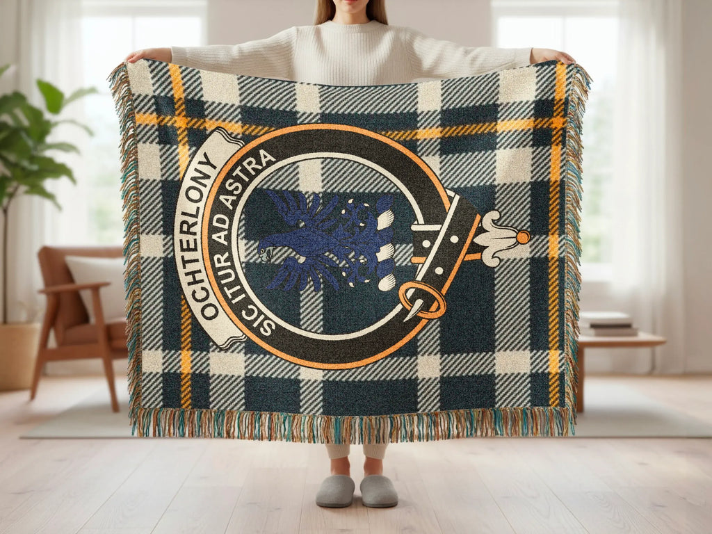 Ochterlony Sic Itur Ad Astra Plaid Throw Blanket