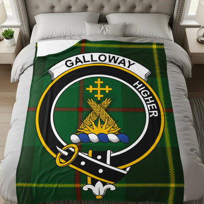 Galloway Higher Crest Emblem Plaid Cozy Blanket product