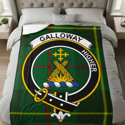Galloway Higher Crest Emblem Plaid Cozy Blanket product