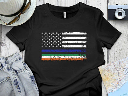American Flag Distressed T-shirt featuring Unique product
