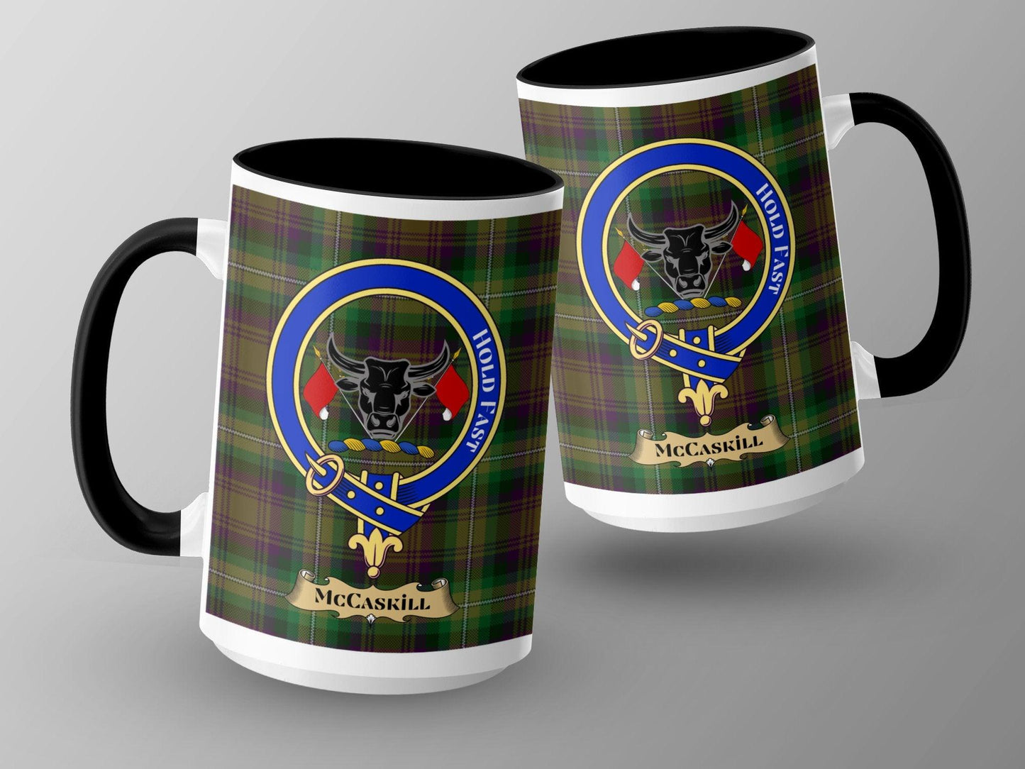 McCaskill Scottish Clan Crest Tartan Mug - Living Stone Gifts