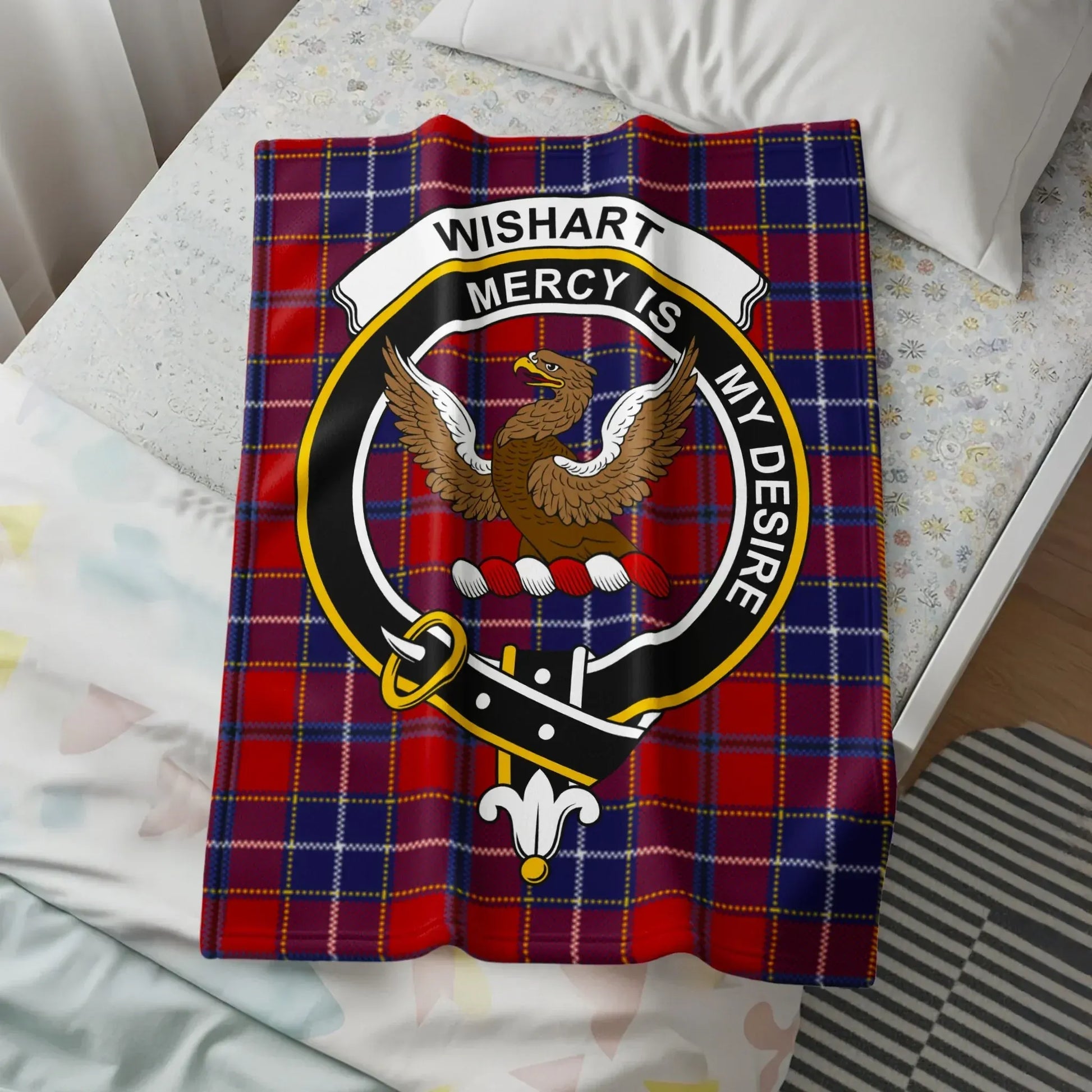 Wishart Mercy Is My Desire Tartan Blanket product type