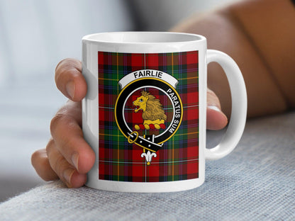 Elegant Fairlie Crest Plaid Clan Tartan Scottish Mug - Living Stone Gifts