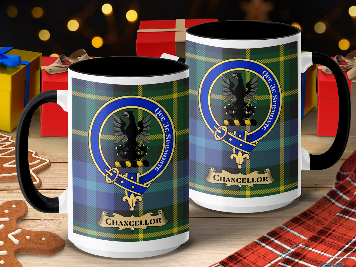 Chancellor Scottish Tartan Crest Plaid Pattern Mug - Living Stone Gifts