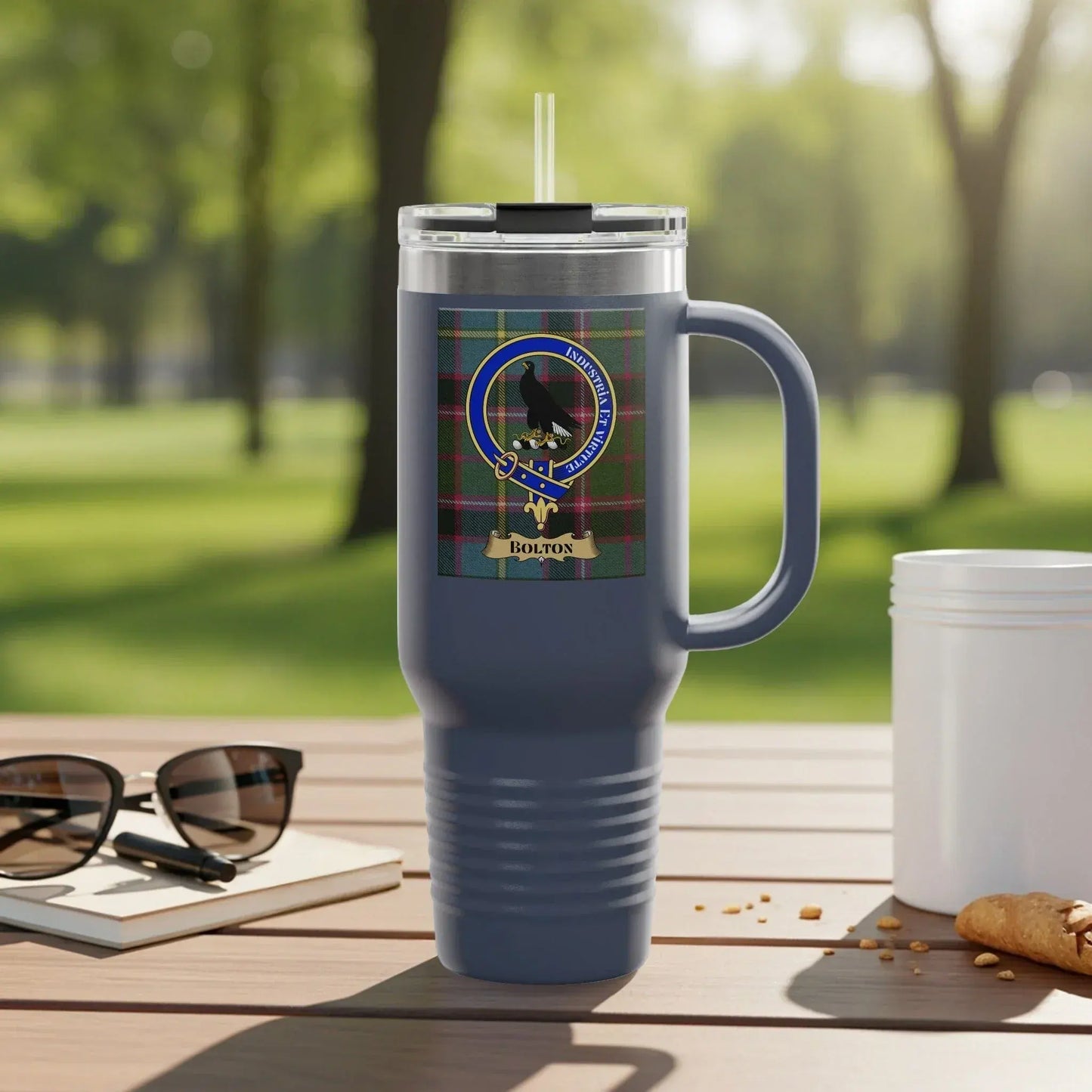 Scottish Clan Bolton Tartan Travel Mug Cup product