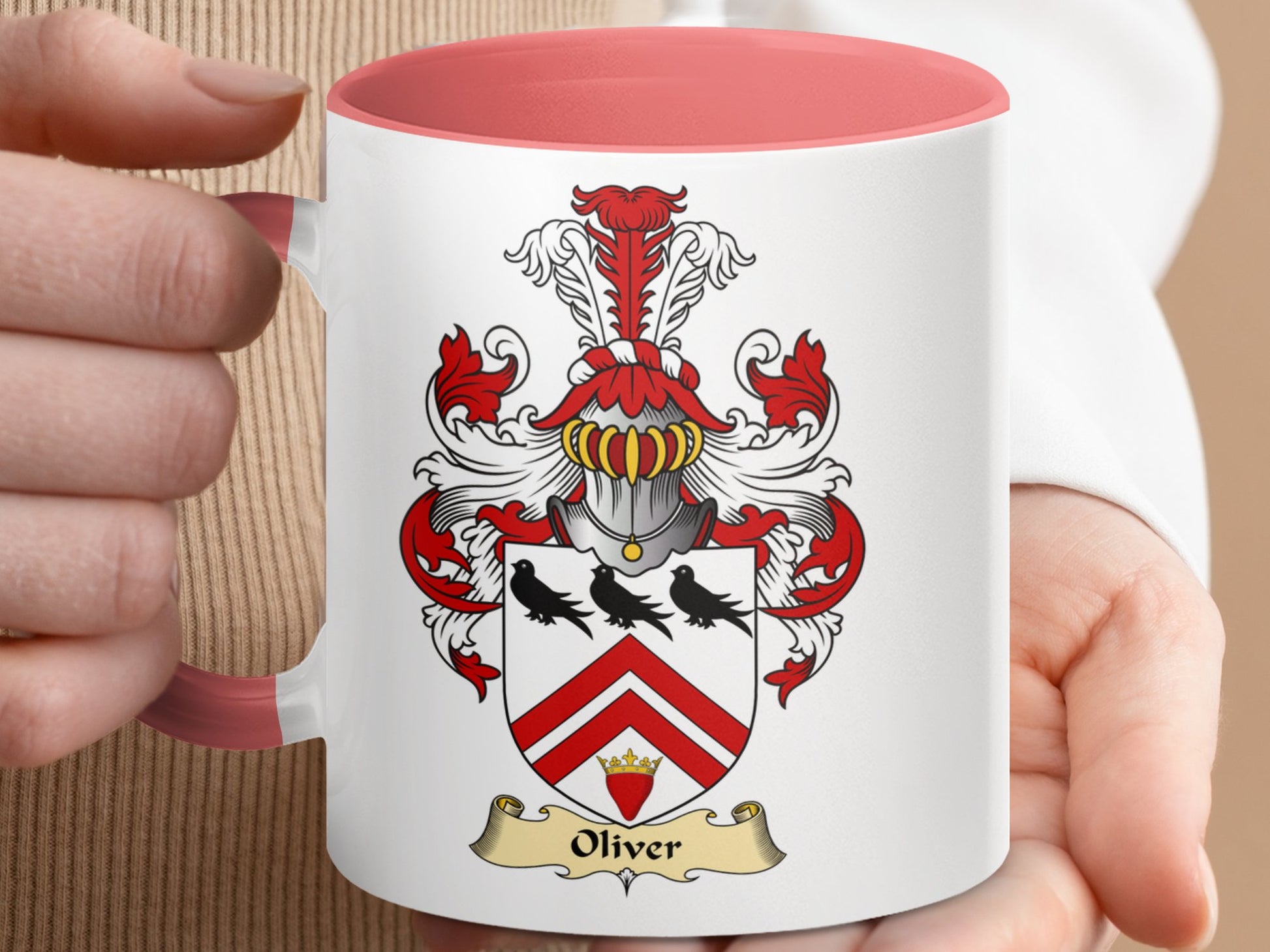 Scottish Clan Oliver Coat of Arms Ceremonial Mug - Living Stone Gifts