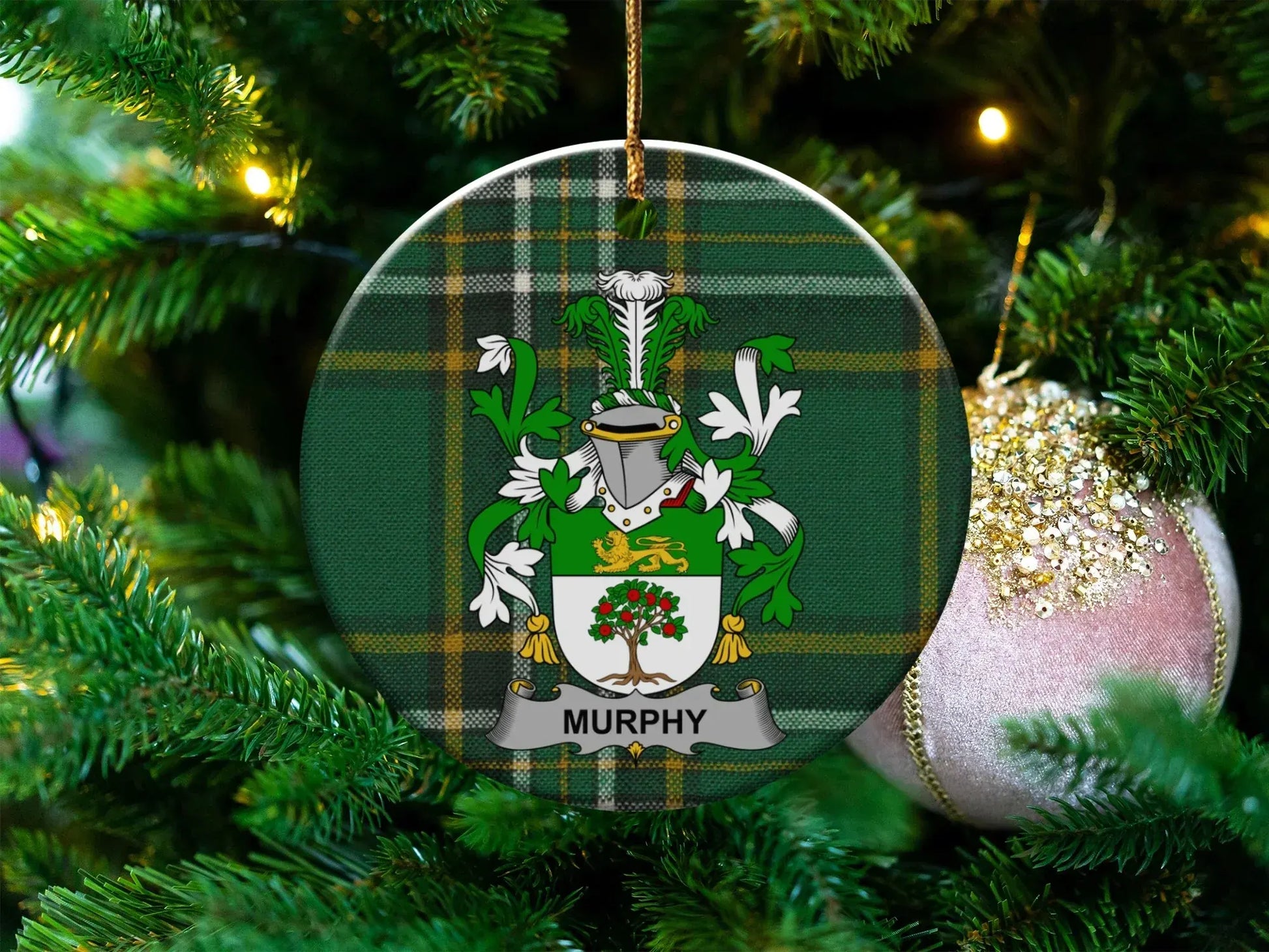 Personalized Murphy Family Crest Christmas Ornament product