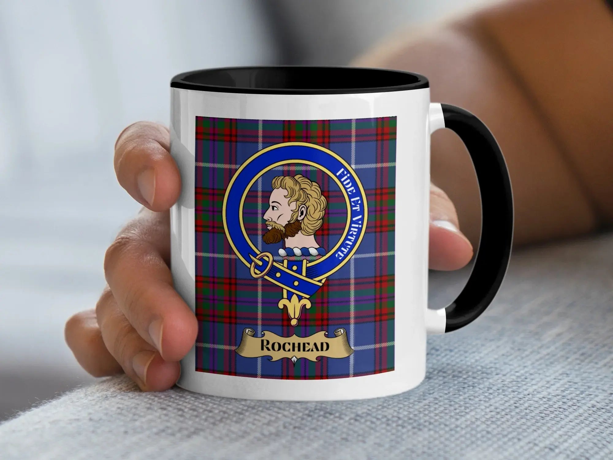 Rochead Fide Et Virtute Crest Mug