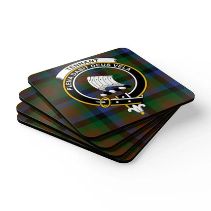 Clan Tennant Coat of Arms Plaid Coasters product