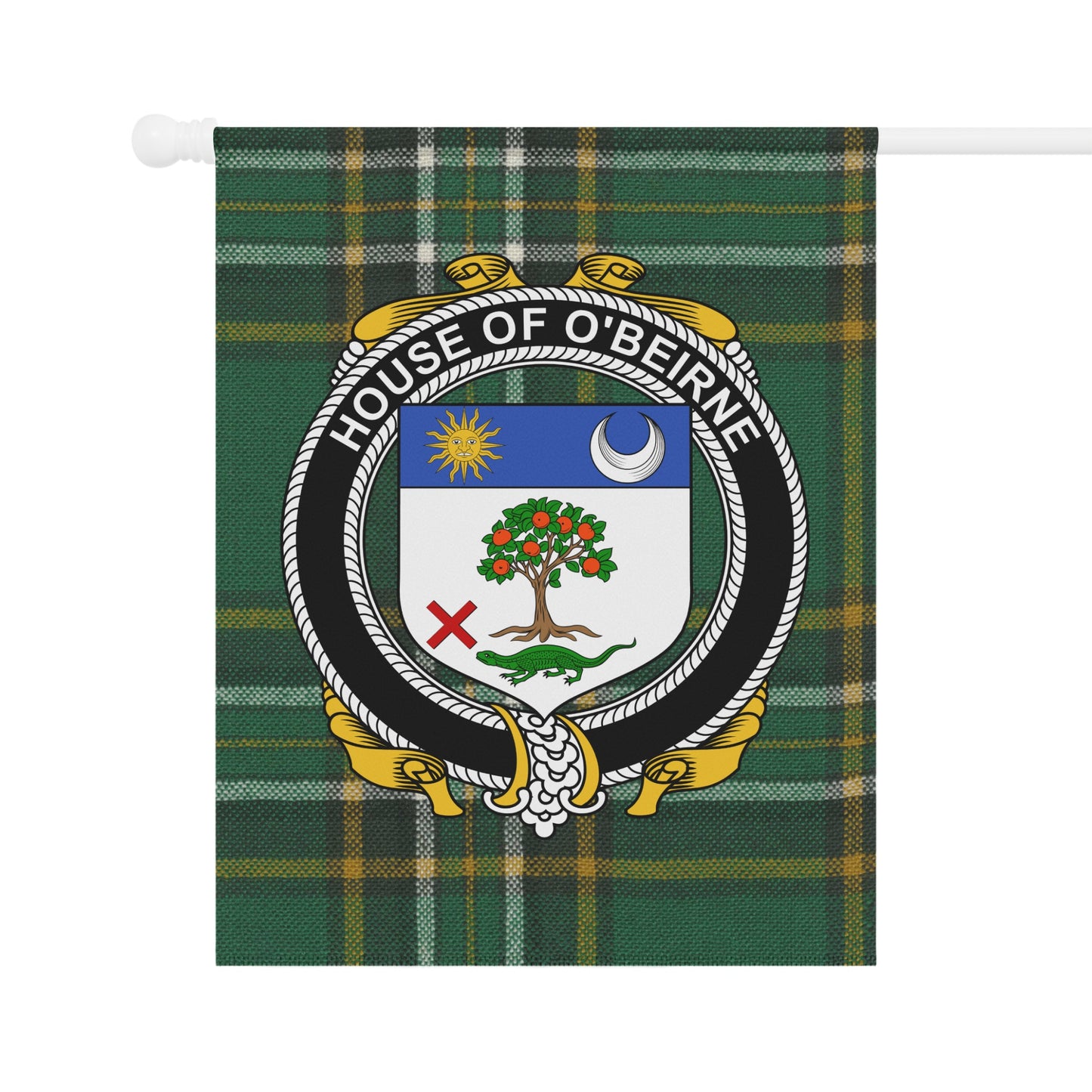 House of O'Beirne Tartan Crest Flag product