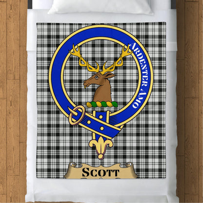 Scottish Clan Scott Crest Plaid Design Throw Blanket - Living Stone Gifts