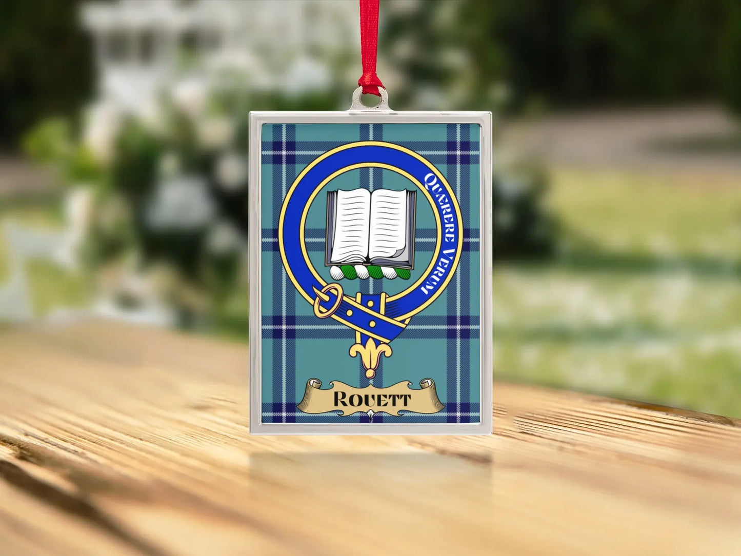 Family Crest Tartan Pattern Custom Ornament product