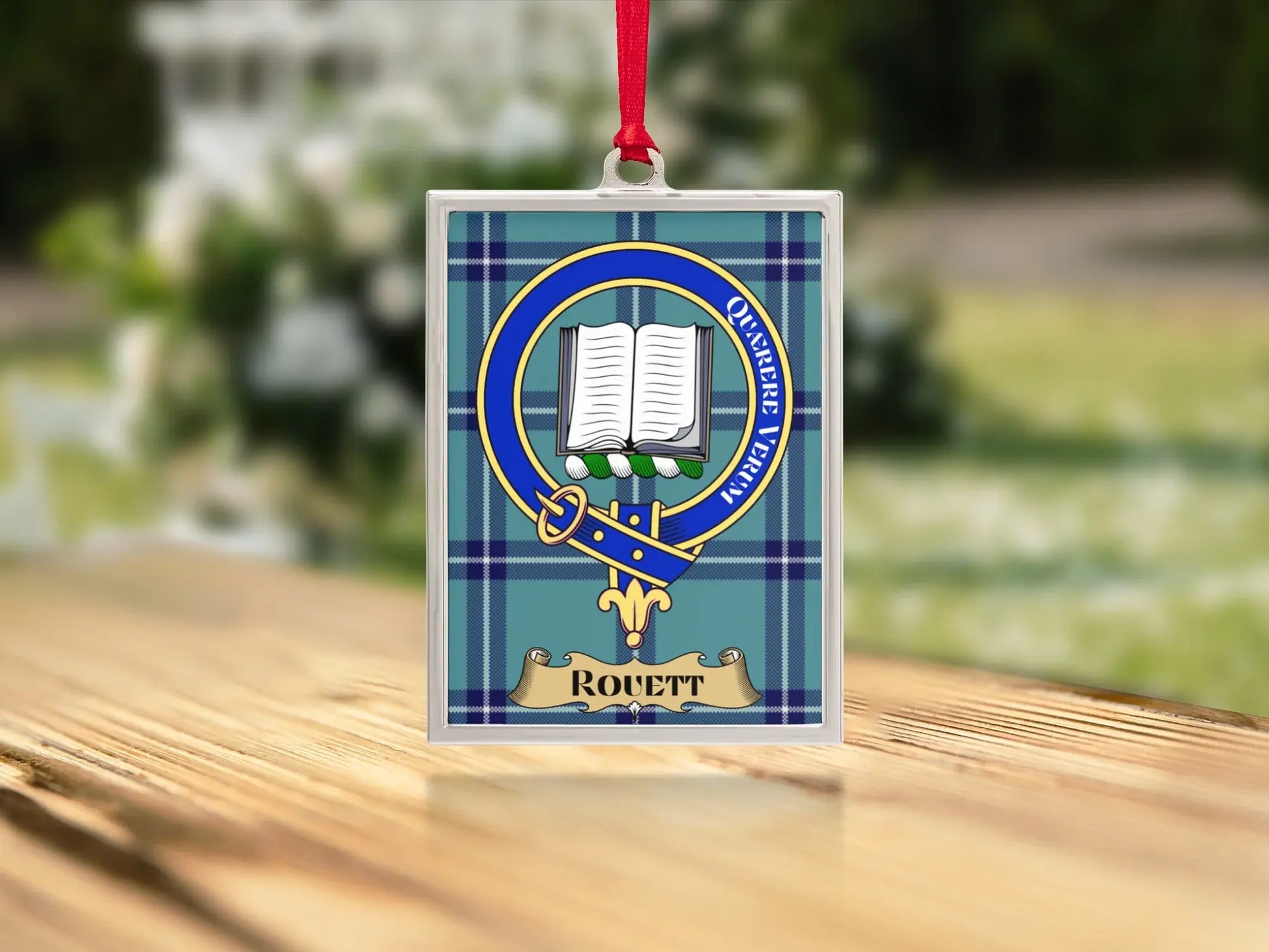 Family Crest Tartan Pattern Custom Ornament product