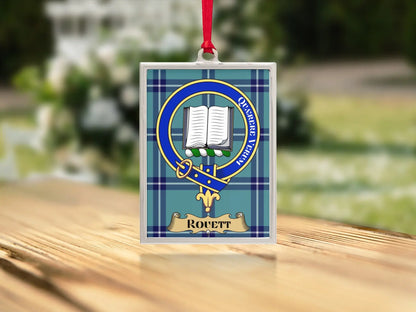 Family Crest Tartan Pattern Custom Ornament product