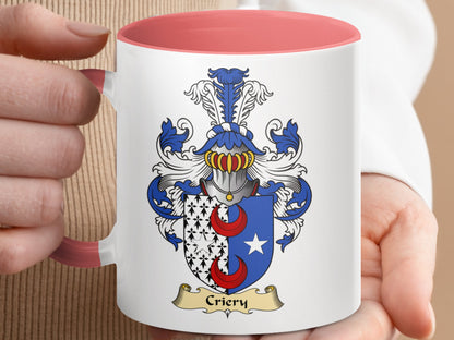 Criery Scottish Clan Coat of Arms Accent Coffee Mug - Living Stone Gifts