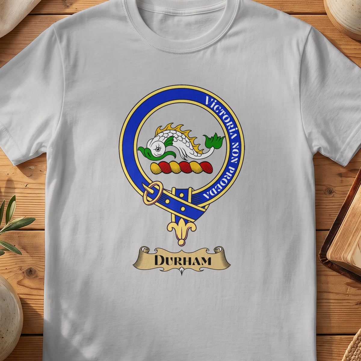 Durham Scottish clan crest T-shirt in Sport Grey