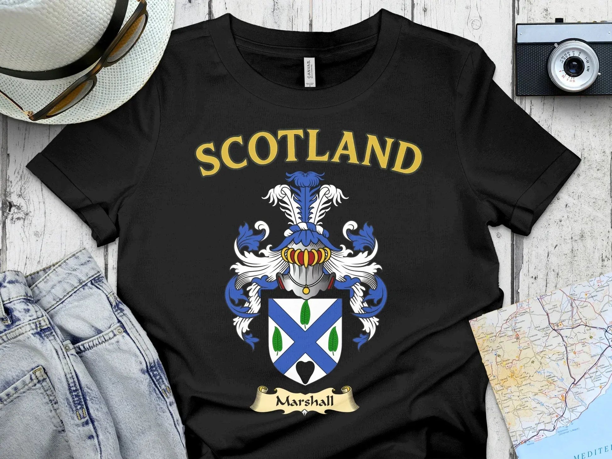 Scotland Marshall Family Crest Graphic T-shirt product type