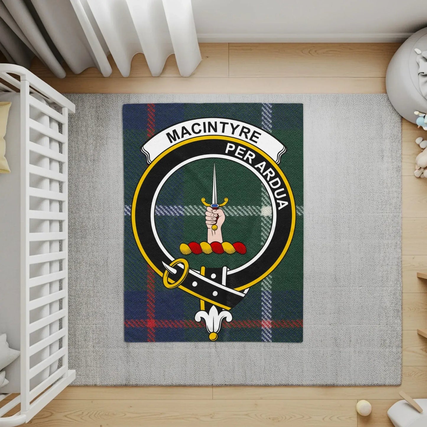 Macintyre Per Ardua Green Plaid Design Rug product