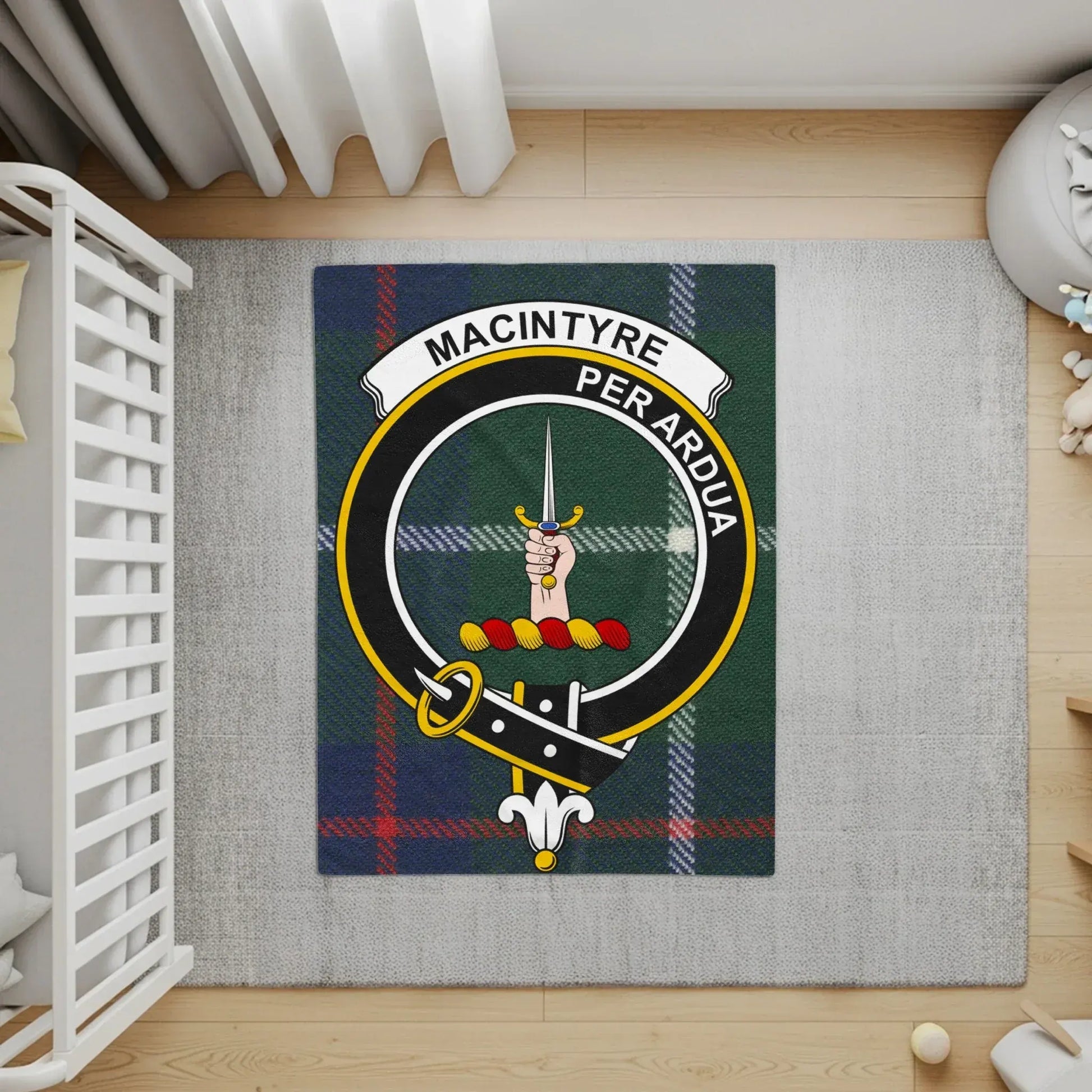 Macintyre Per Ardua Green Plaid Design Rug product