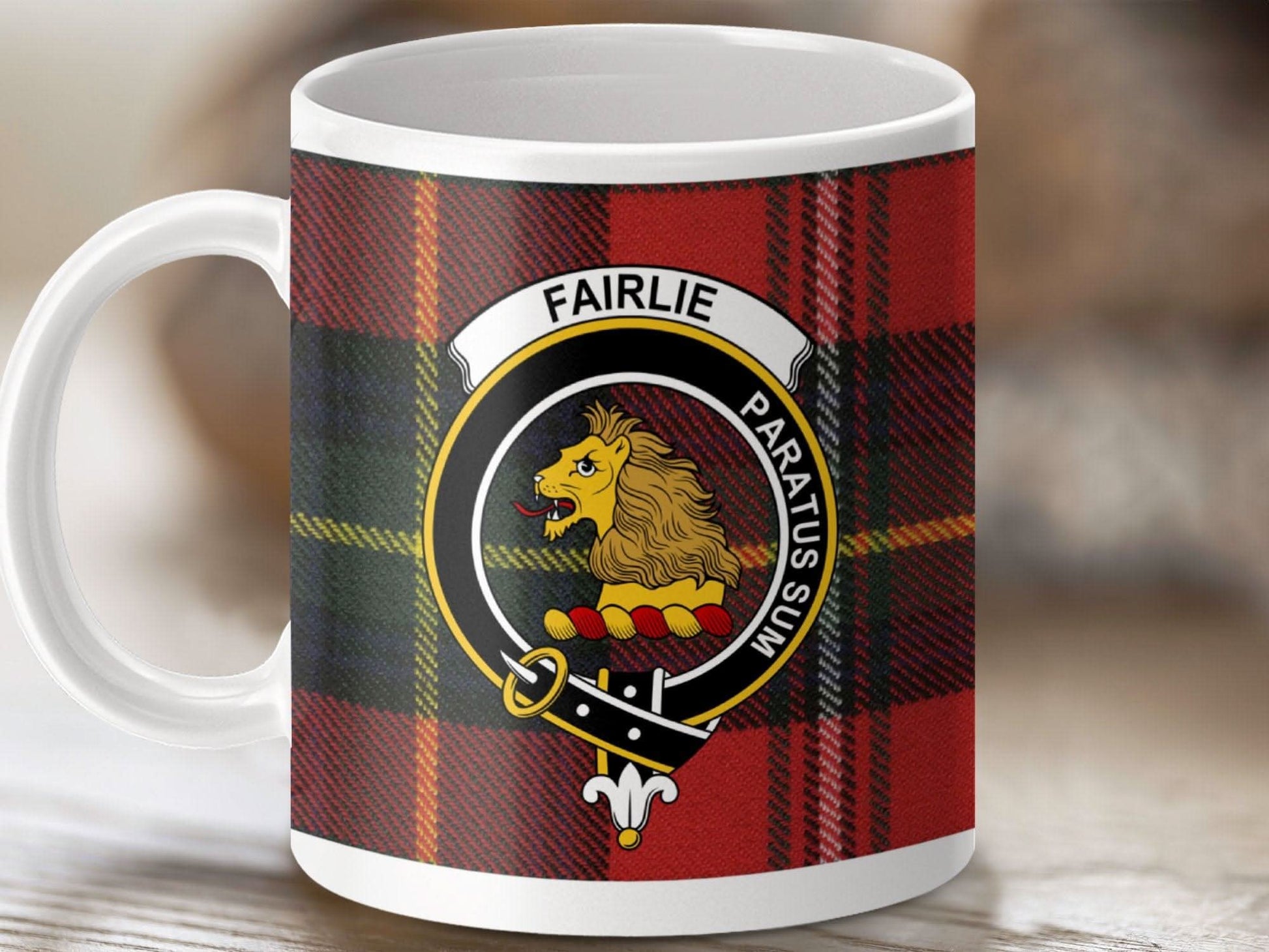 Fairlie Paratus Sum Lion Crest Tartan Mug product