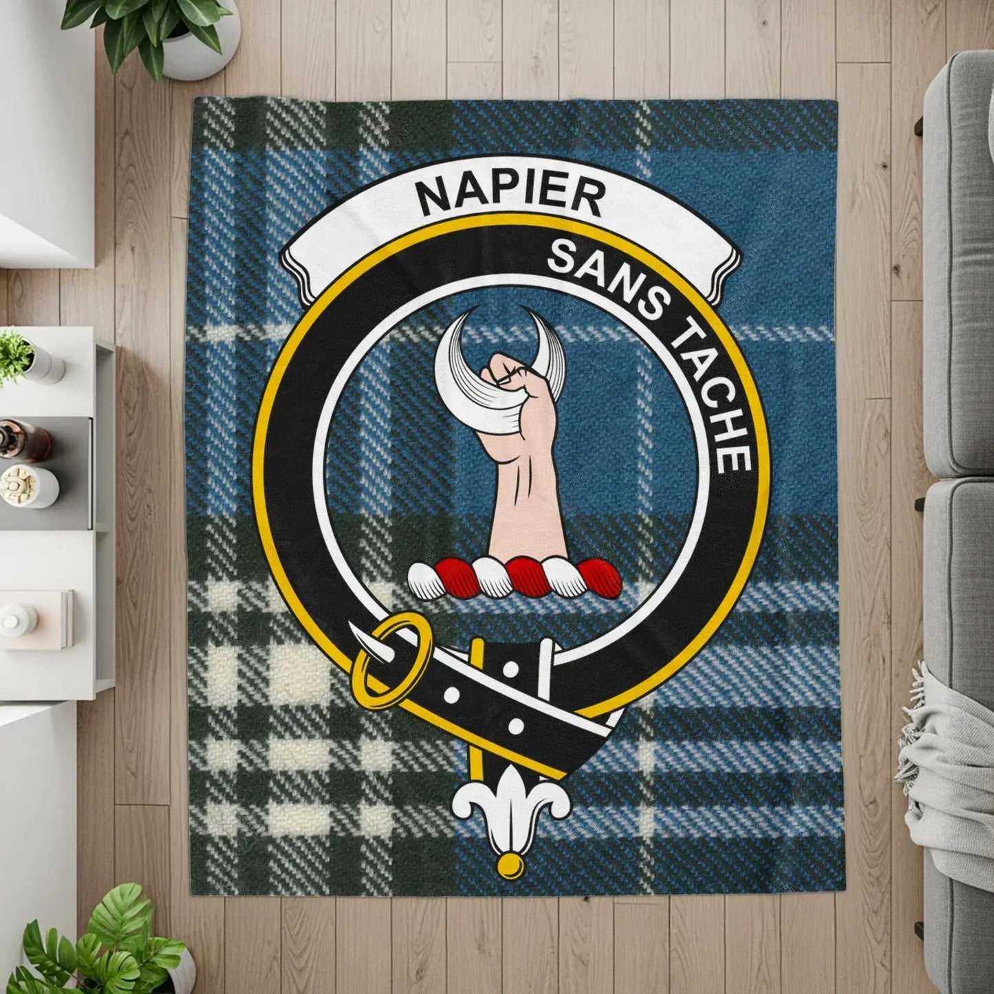 Napier Sans Tache Tartan Pattern Blanket product