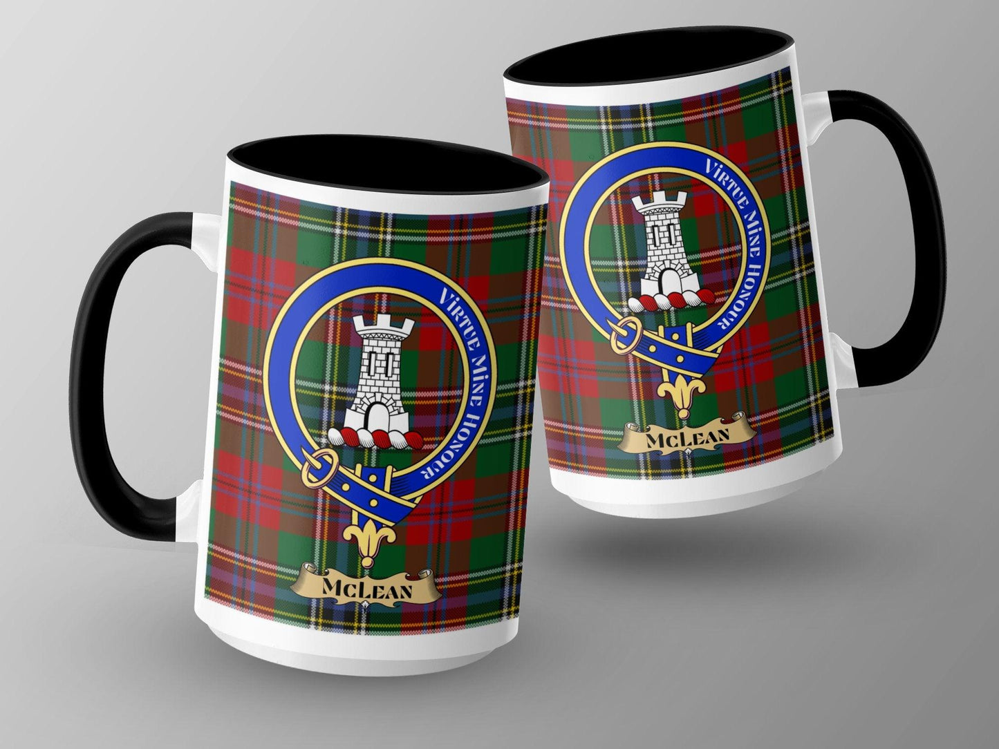 McLean Tartan Crest Clan Plaid Gift Mug - Living Stone Gifts