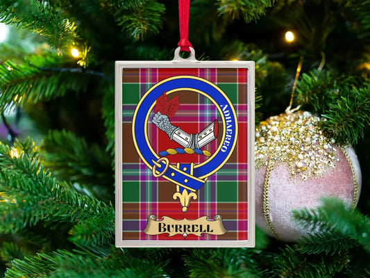 Burrell Family Tartan Pattern Christmas Ornament product