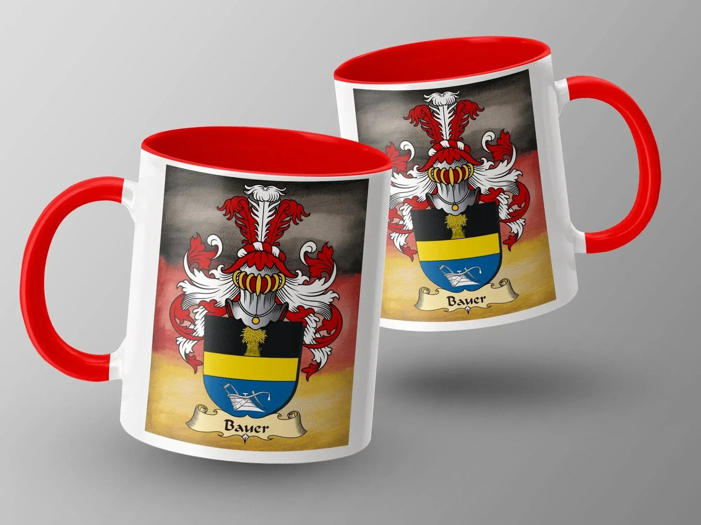Colorful Family Crest Design on Ceramic Mug product
