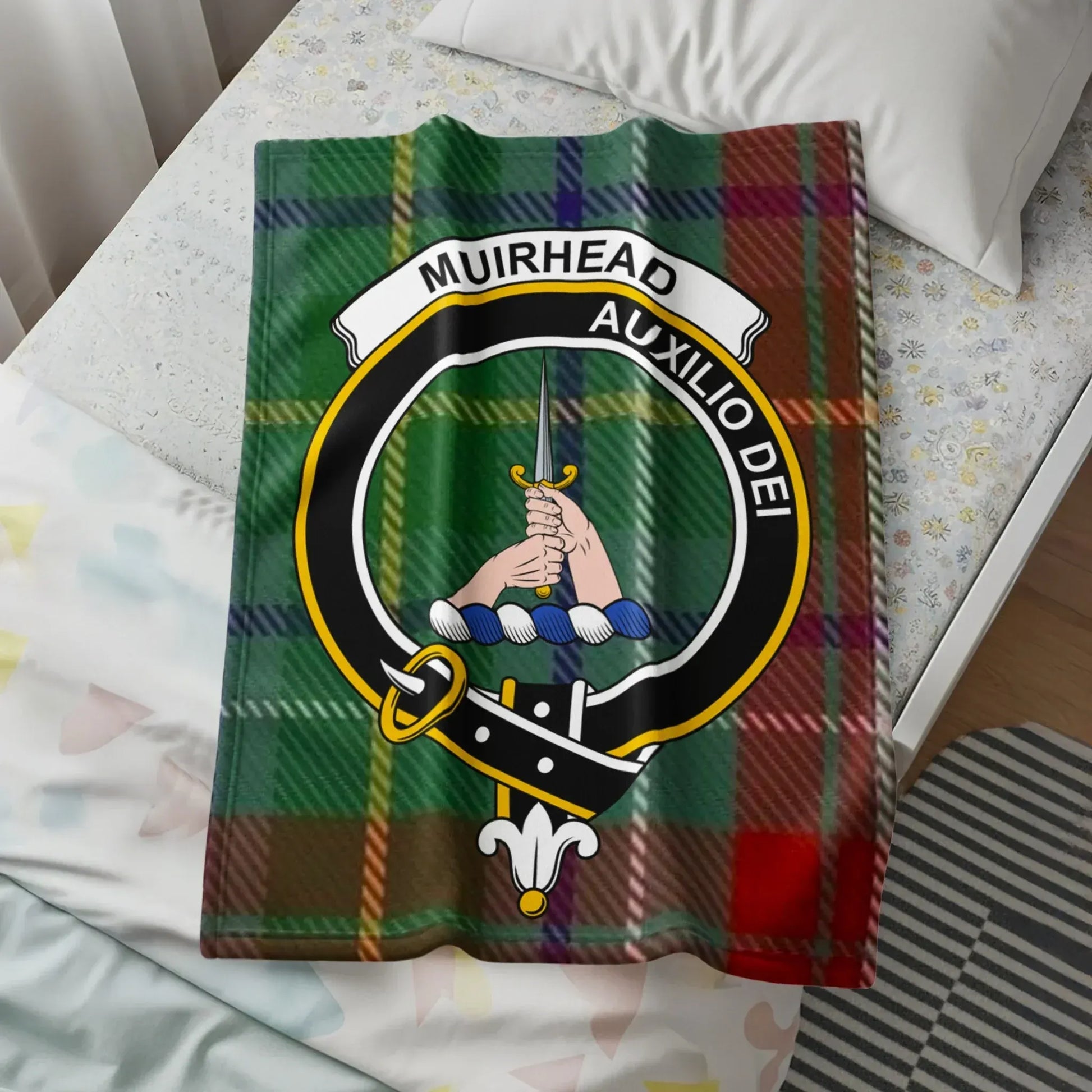 Muirhead Auxilio Dei Tartan Design Blanket product type