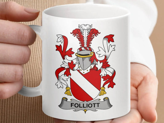 Folliott Surname Irish Family Crest Mug - Celtic Ancestry Gifts