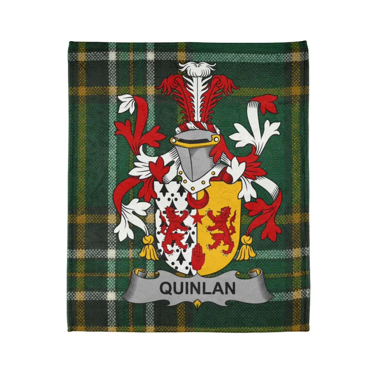 Quinlan Family Crest Plaid Blanket Cozy Bedding product type