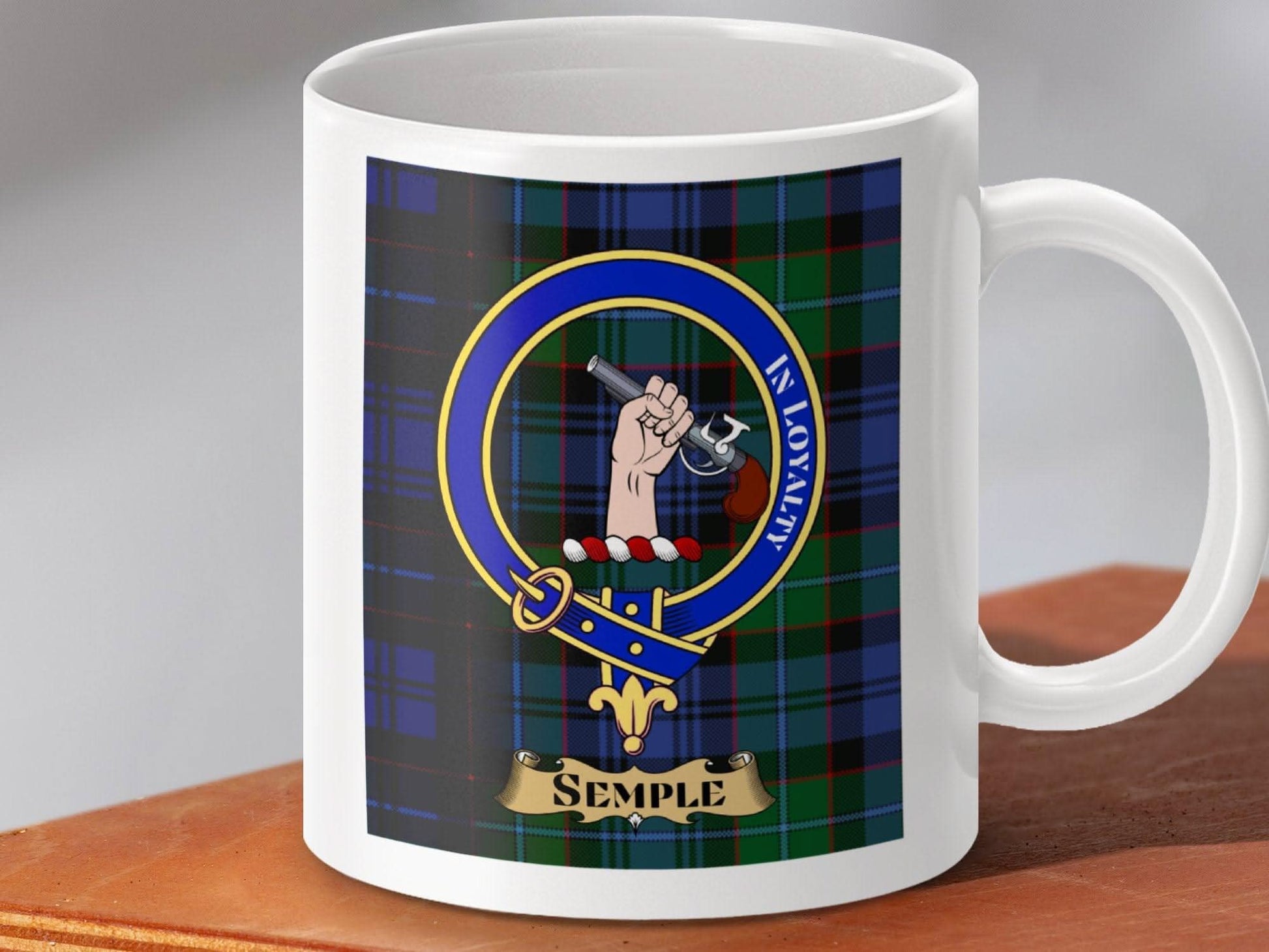 Semple Tartan Mug with Arm Holding Hammer Product