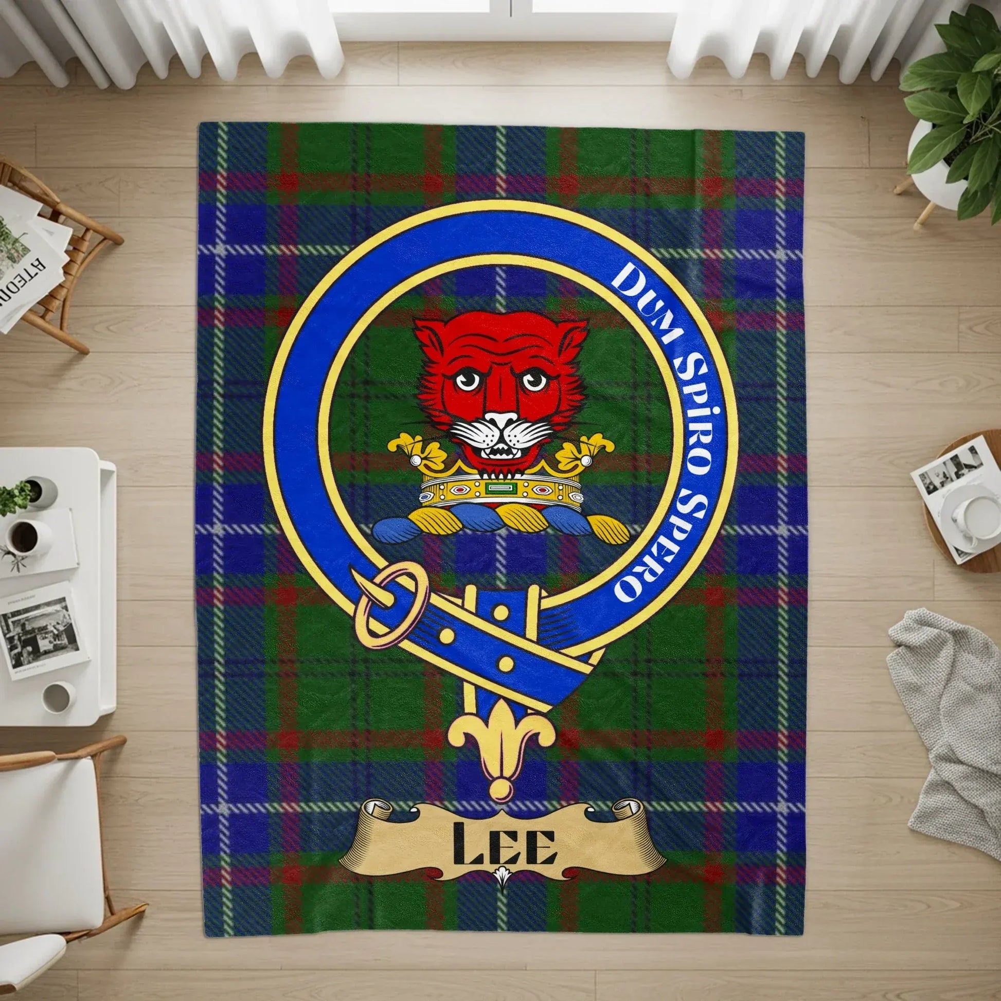 Scottish Clan Crest Tartan Print Area Rug product