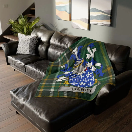 Personalized Coat of Arms Plaid Blanket product type