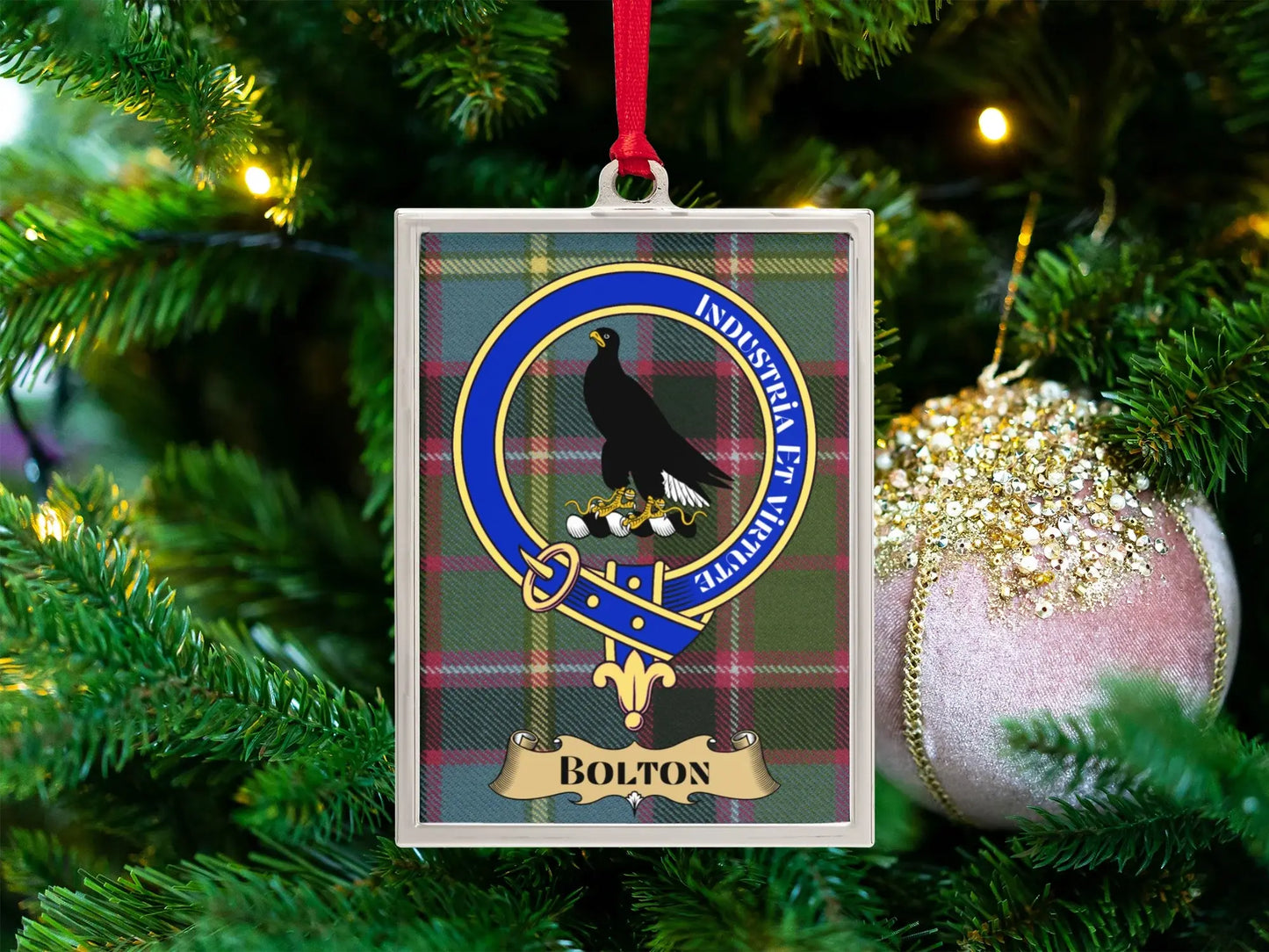 Bolton Clan Tartan Christmas Tree Ornament product