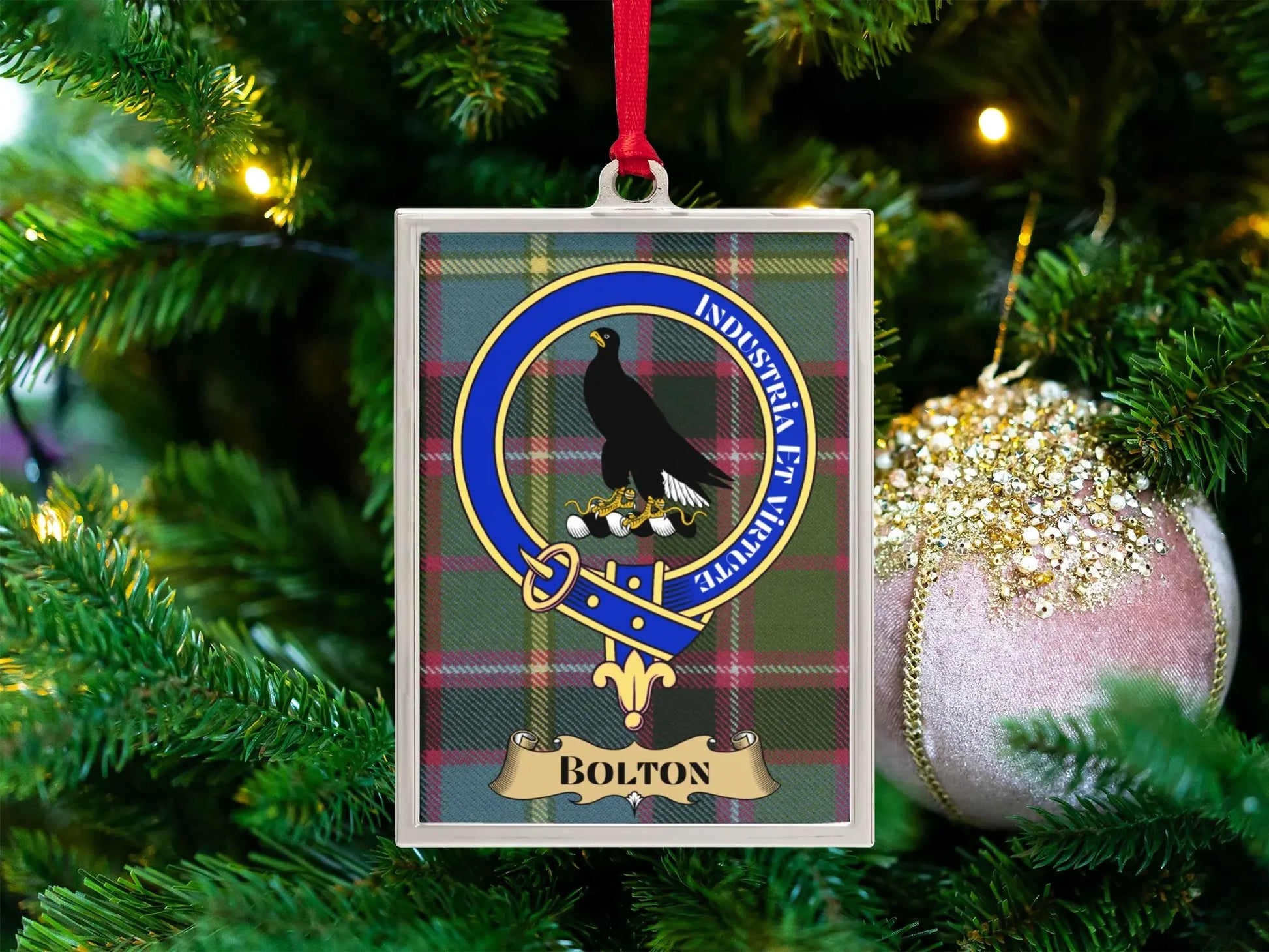 Bolton Clan Tartan Christmas Tree Ornament product
