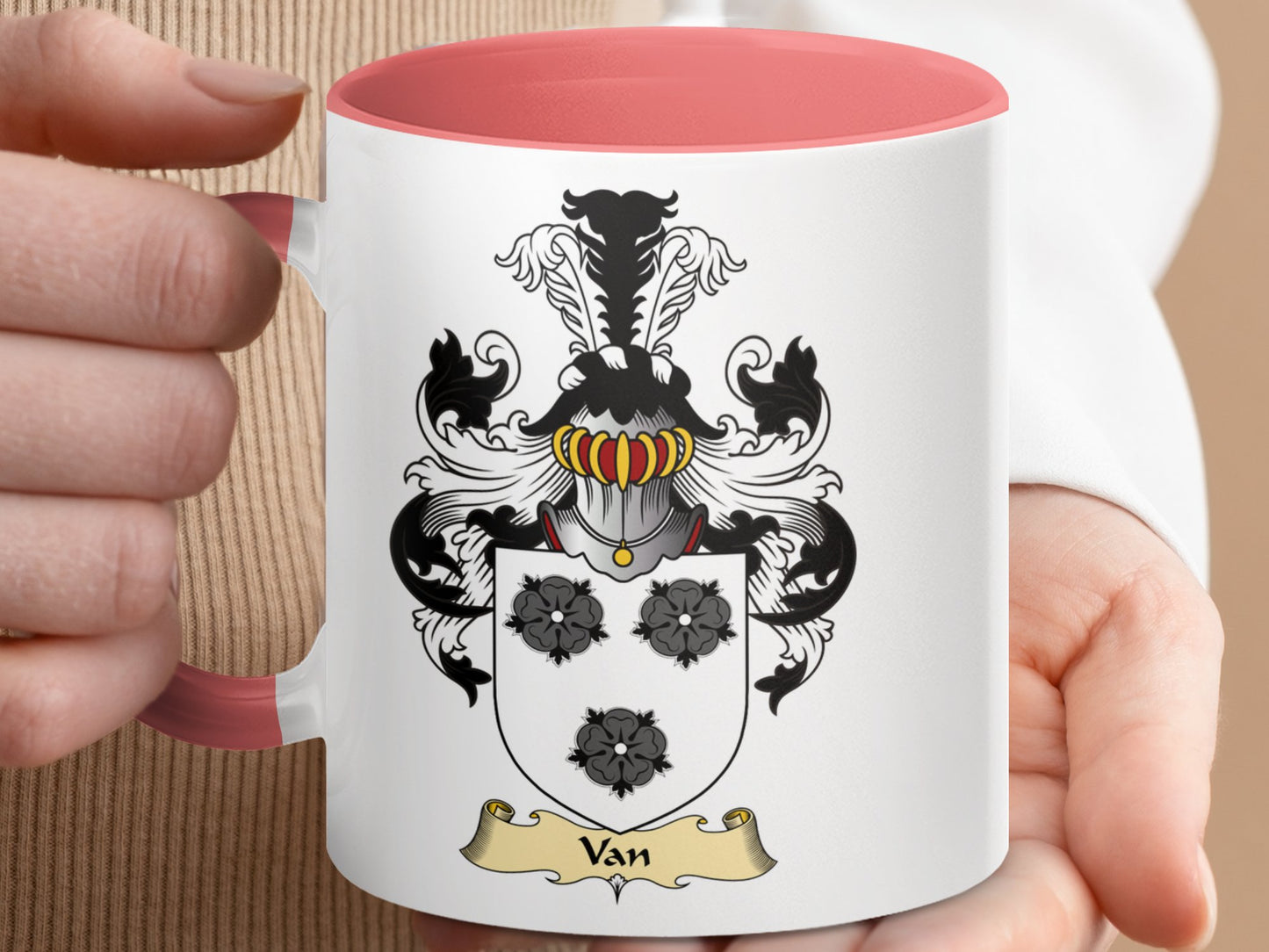 Clan Van Scottish Coat of Arms Mug - Living Stone Gifts